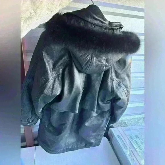 Vintage Elim Trading Co. ACTPA Italy Mode Leather And Satin Jacket - Picture 11 of 13